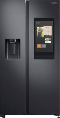 Samsung 657 L Frost Free Side by Side Refrigerator (Black Matt, RS74T5F01B4/TL)