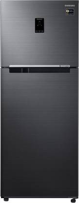 SAMSUNG 394 L Frost Free Double Door 3 Star Convertible Refrigerator (Black Inox, RT39R553EBS/TL)